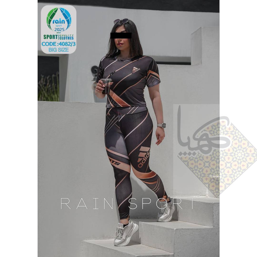 ست کراپ شلوار زنانه چاپ دیجیتال مدل جنس غواصی فری سایز 42 تا 46