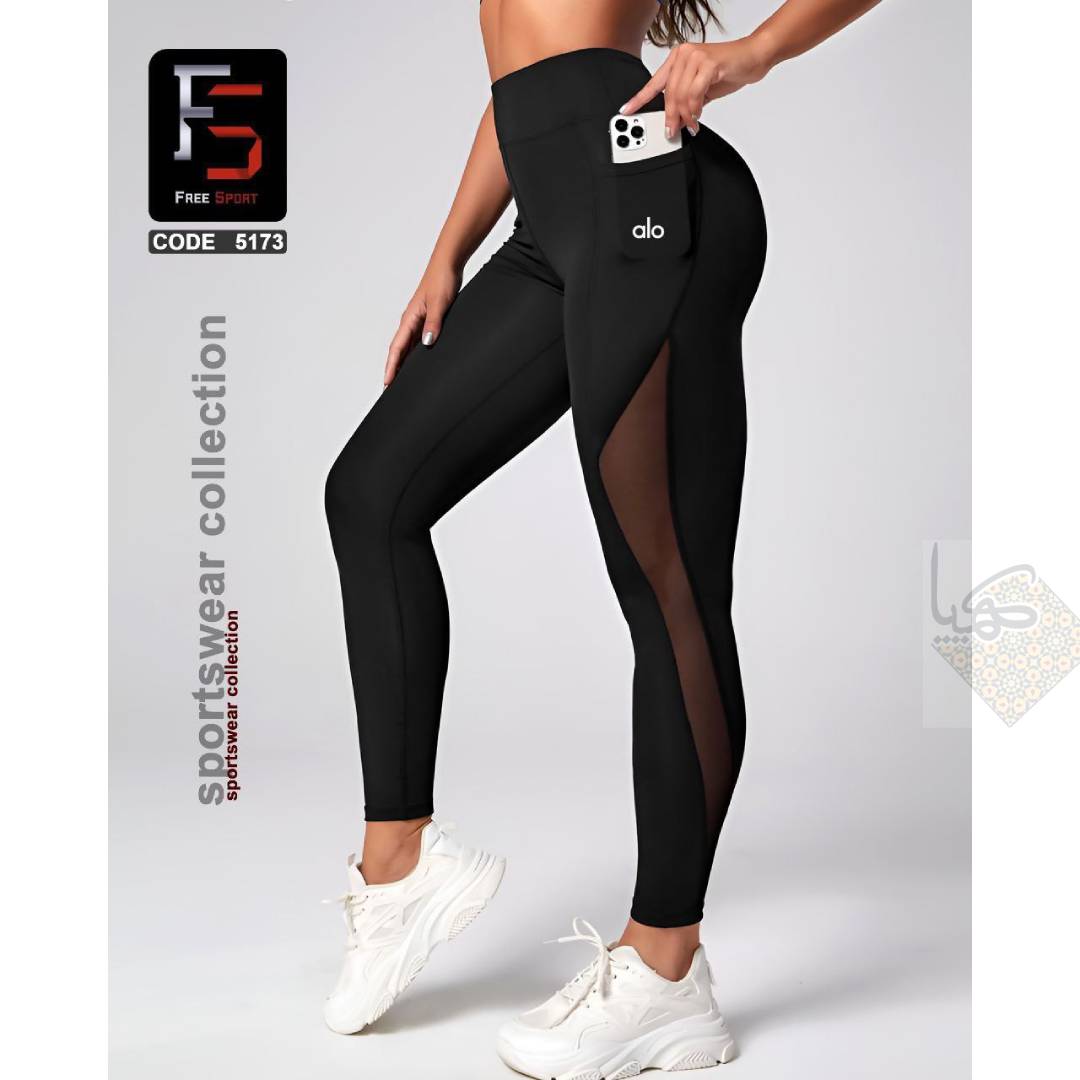 لگ جیب موبایلی توردار زنانه مدل 5173  جنس غواصی فری سایز 38 تا 42