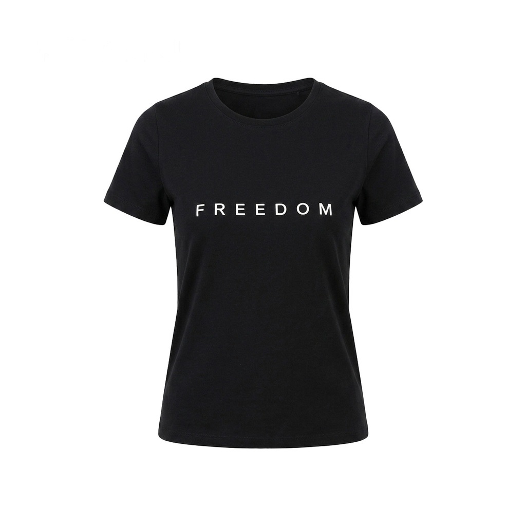 تیشرت زنانه پنبه طرح FREDOM