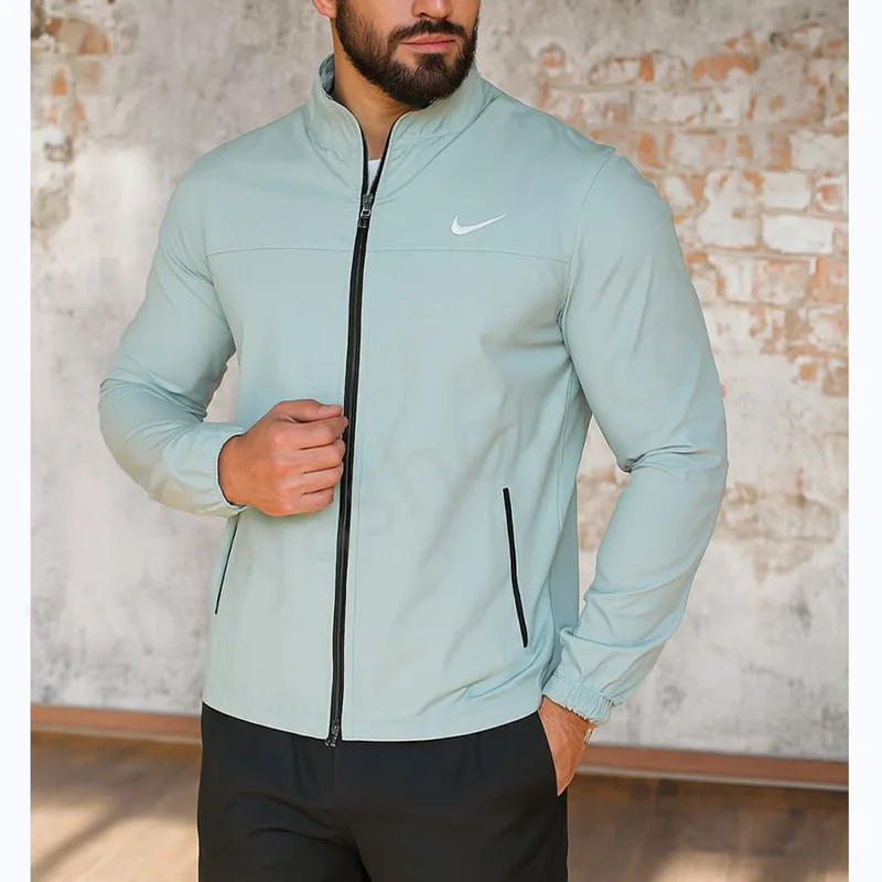 کاپشن مردانه نایکی سبز ضد آب مدل سانتانا با آستر داخلی