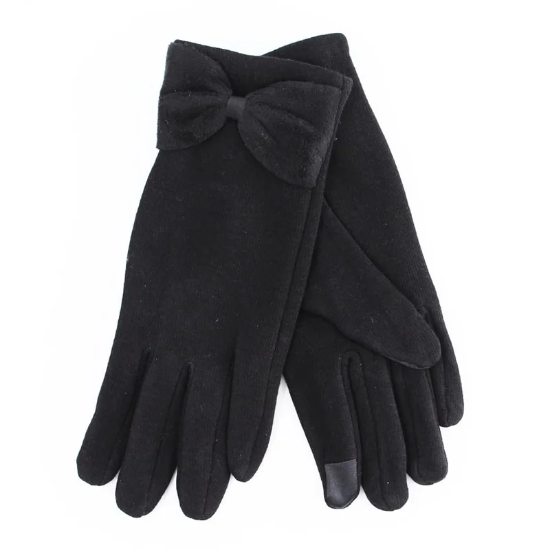 دستکش زنانه مخمل طرح پاپیون