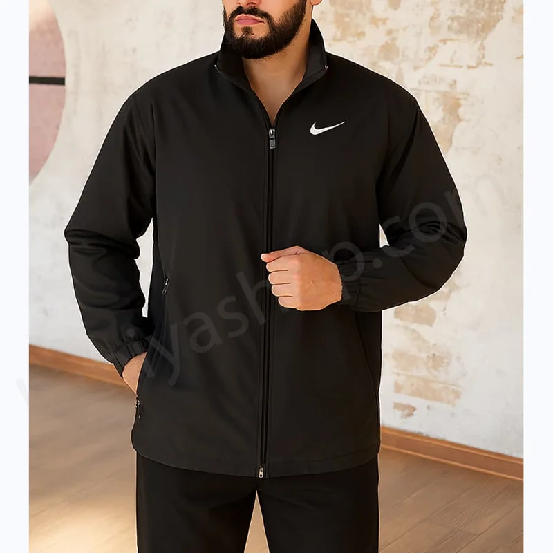 کاپشن مردانه نایکی مشکی ضد آب مدل سانتانا با آستر داخلی