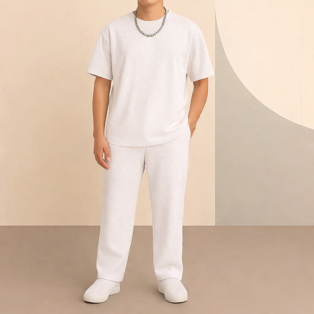 ست اسپرت بگ – تیشرت و شلوار رنگ سفید 1348