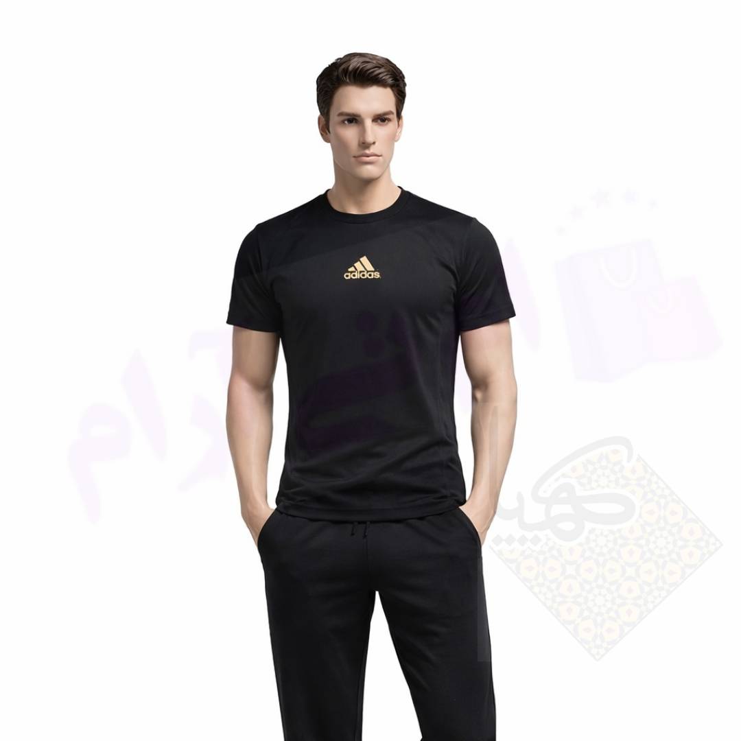 تیشرت مردانه مشکی ورزشی و روزمره پارچه لطیف و تنفس‌ پذیر استایل شیک