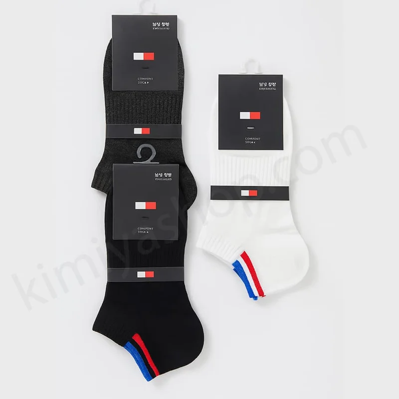 جوراب مردانه مچی تامی مدل دو خط پک 3 عددی