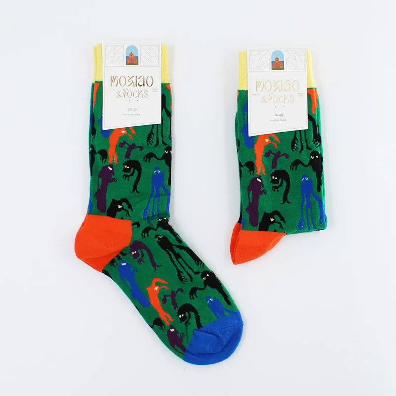 جوراب ساقدار فانتزی طرح دار