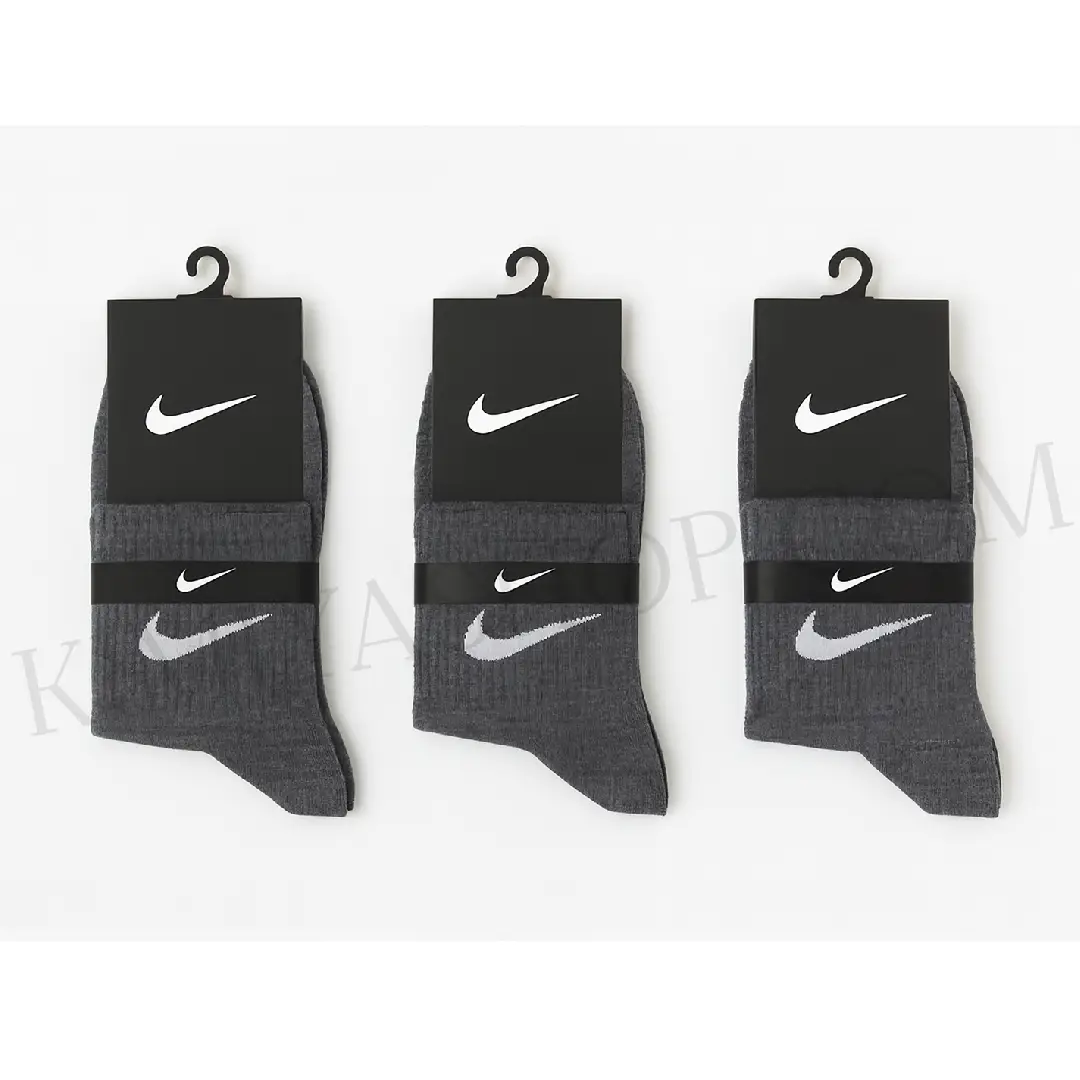 جوراب نیم‌ساق زنانه زغالی نخ پنبه پک 3 عددی | ساده، شیک و با دوام بالا