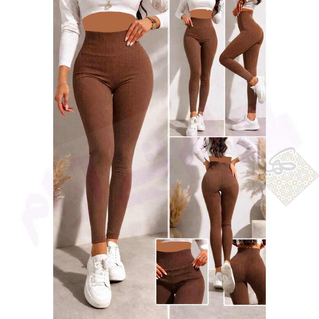 لگ زنانه فرم‌دهنده سیملس کبریتی قهوه‌ای – فری سایز