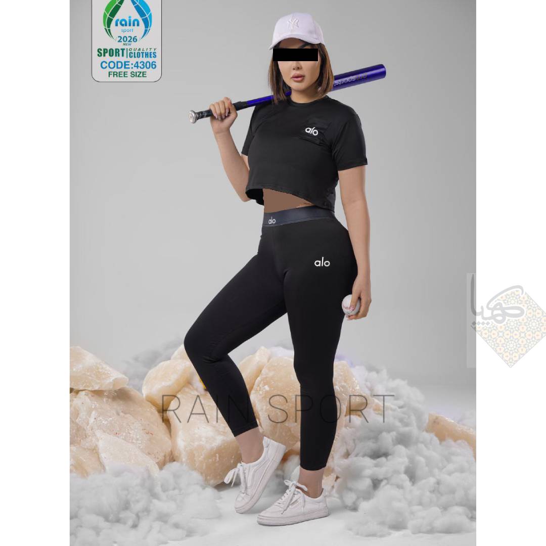 ست کراپ و لگ کش چاپی زنانه مدل 4306 جنس ایس فلامنت فری سایز 38 تا 42