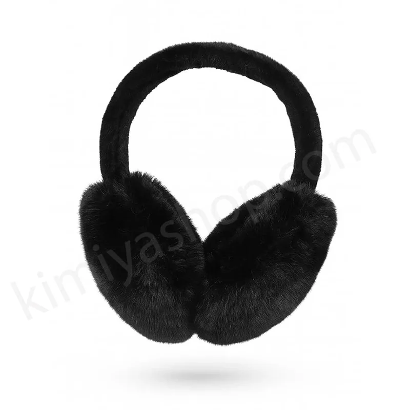 هدبند خزدار زنانه روگوشی – رنگ مشکی با تضمین کیفیت